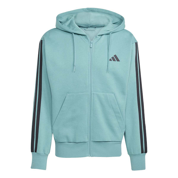 ESSENTIALS THREE STRIPES FLEECE HOODIE - JX0698