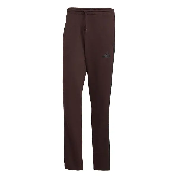 ESSENTIALS THREE STRIPES FLEECE PANTS OPEN HEM - JX0713