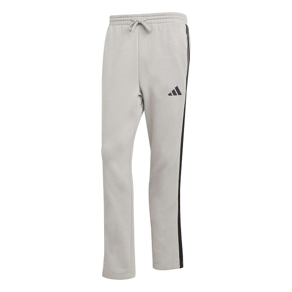 ESSENTIALS THREE STRIPES FLEECE PANTS OPEN HEM - JX0715