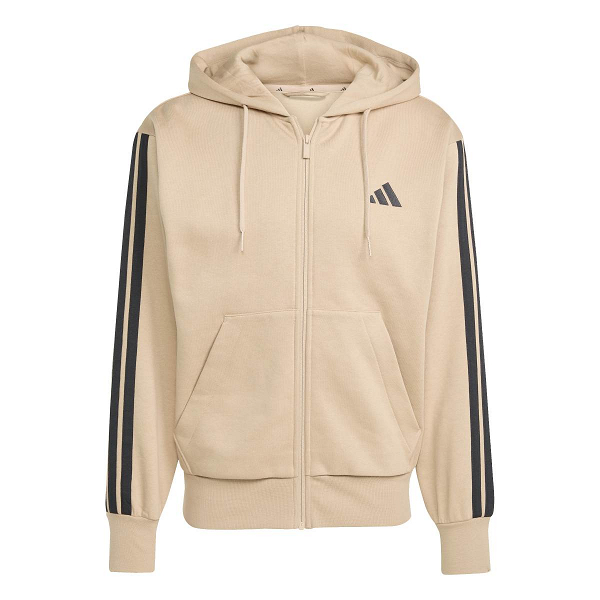 ESSENTIALS THREE STRIPES FLEECE HOODIE - JX0745