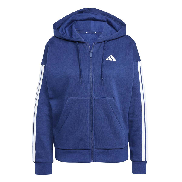 ESSENTIALS 3-STRIPES FULL-ZIP FLEECE HOODIE - JY3083