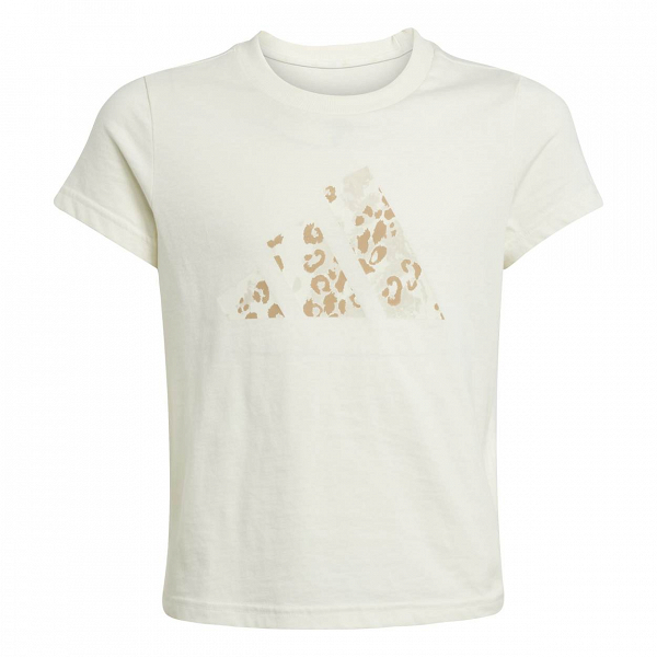 ADIDAS GIRLS ANIMAL BIG LOGO SINGLE JERSEY T-SHIRT - KC5450