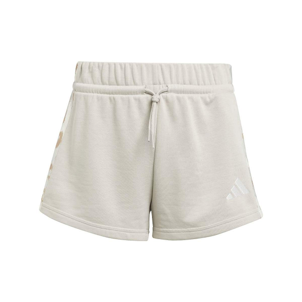 ADIDAS GIRLS 3-STRIPES ANIMAL FRENCH TERRY SHORTS - KC5474