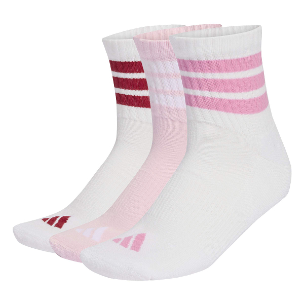 3 STRIPES CUSHIONED SPORTSWEAR MID CUT SOCKS 3 PAIR PACK - KC9616