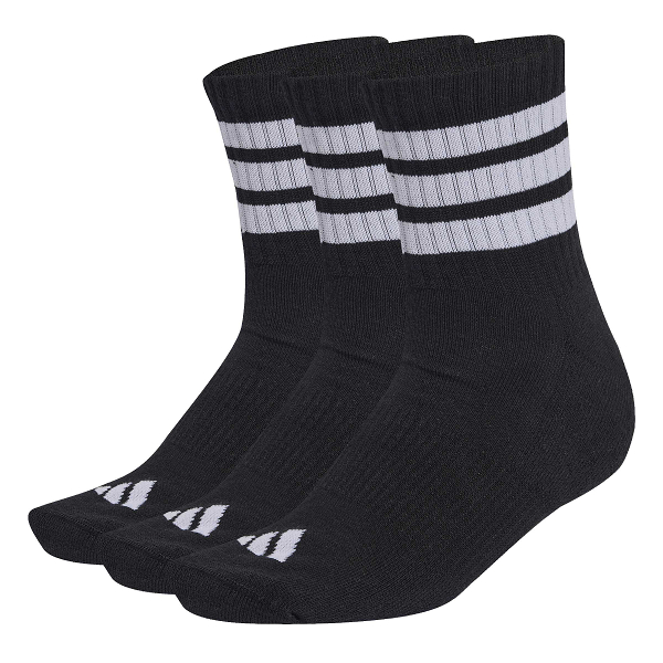 3 STRIPES CUSHIONED SPORTSWEAR MID CUT SOCKS 3 PAIR PACK - KC9617