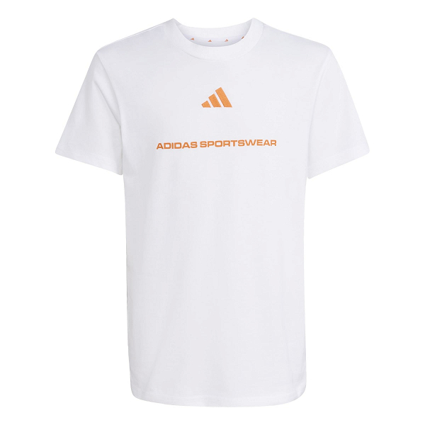 ADIDAS BOYS SLOGAN SINGLE JERSEY T-SHIRT - KG5189