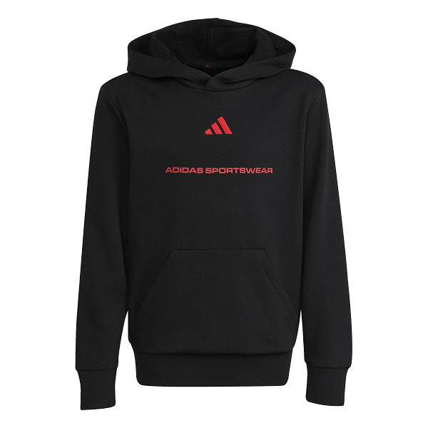 ADIDAS BOYS SLOGAN FLEECE HOODIE - KG7385