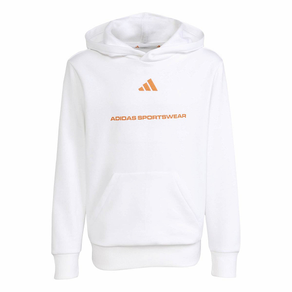 ADIDAS BOYS SLOGAN FLEECE HOODIE - KG7386