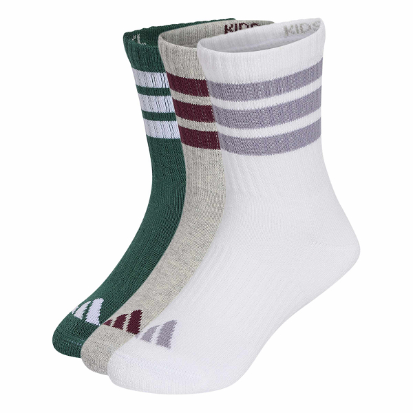 3STRIPES CUSHIONED SPORTSWEAR CREW SOCKS 3 PAIR PACK - KG8205