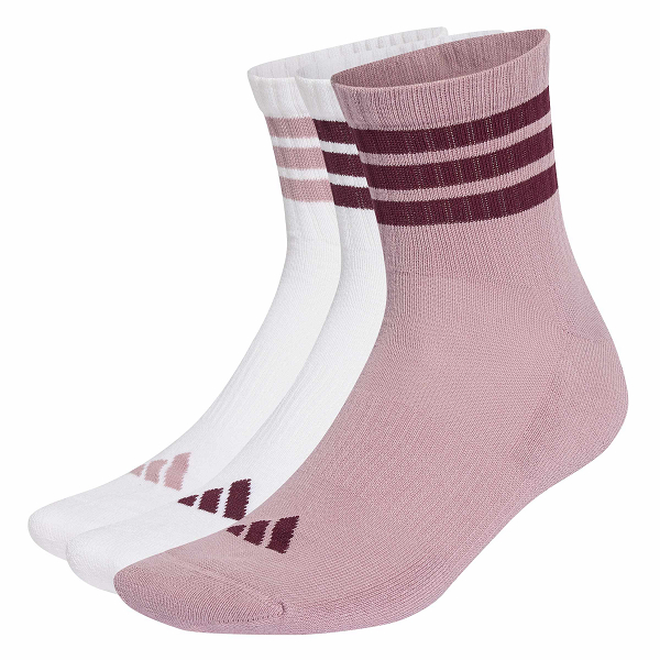 3 STRIPES CUSHIONED SPORTSWEAR MID CUT SOCKS 3 PAIR PACK - KQ6772