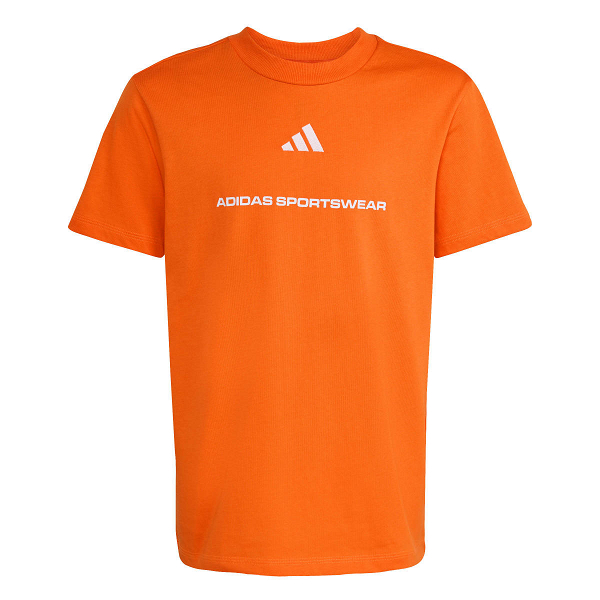 ADIDAS BOYS SLOGAN SINGLE JERSEY T-SHIRT - KR0493