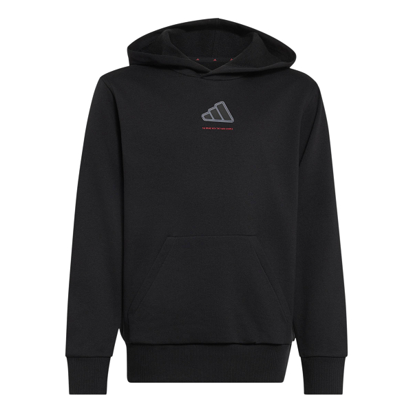 ADIDAS BOYS SLOGAN FLEECE HOODIE - KX2475