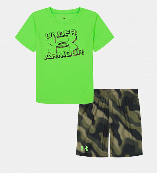 UA TECH PRINTED SS SHORT SET - UASII30E